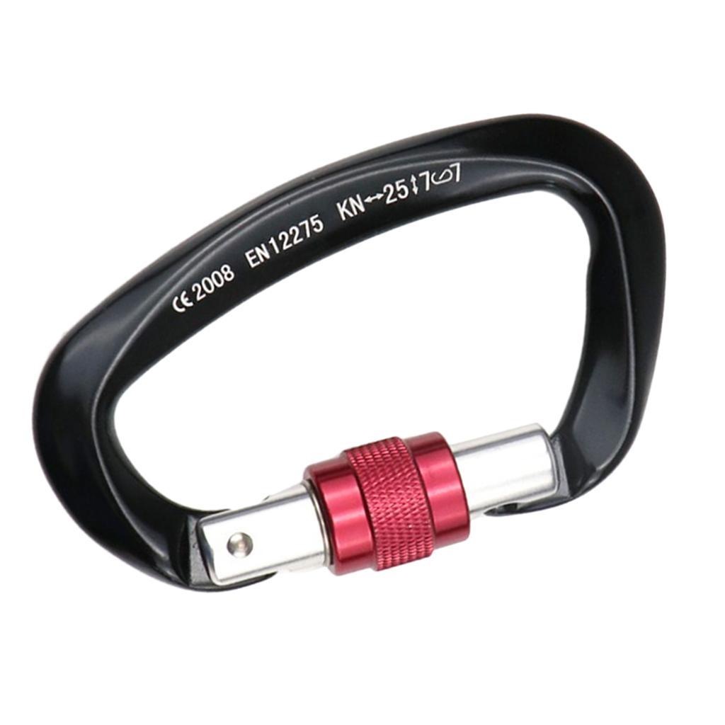 Aviation Aluminum Hammock Safety Carabiner D Type Keychain Buckle