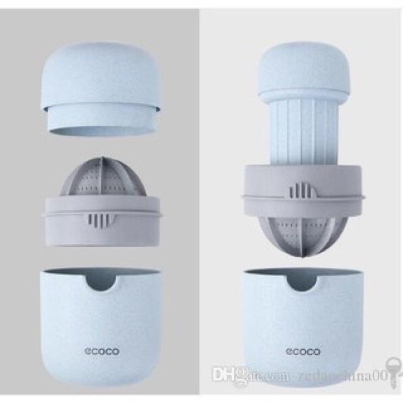 Dụng cụ vắt cam Ecoco kiêm ép hoa quả 2in1 tiện lợi chất liệu nhựa lúa mạch an toàn sức khỏe nhỏ gọn dễ dàng mang đi