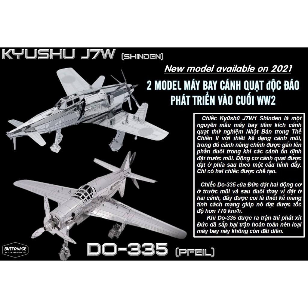 Mô Hình Lắp Ráp 3d Máy bay Tiêm Kích Kyushu J7W Shinden - Nhật