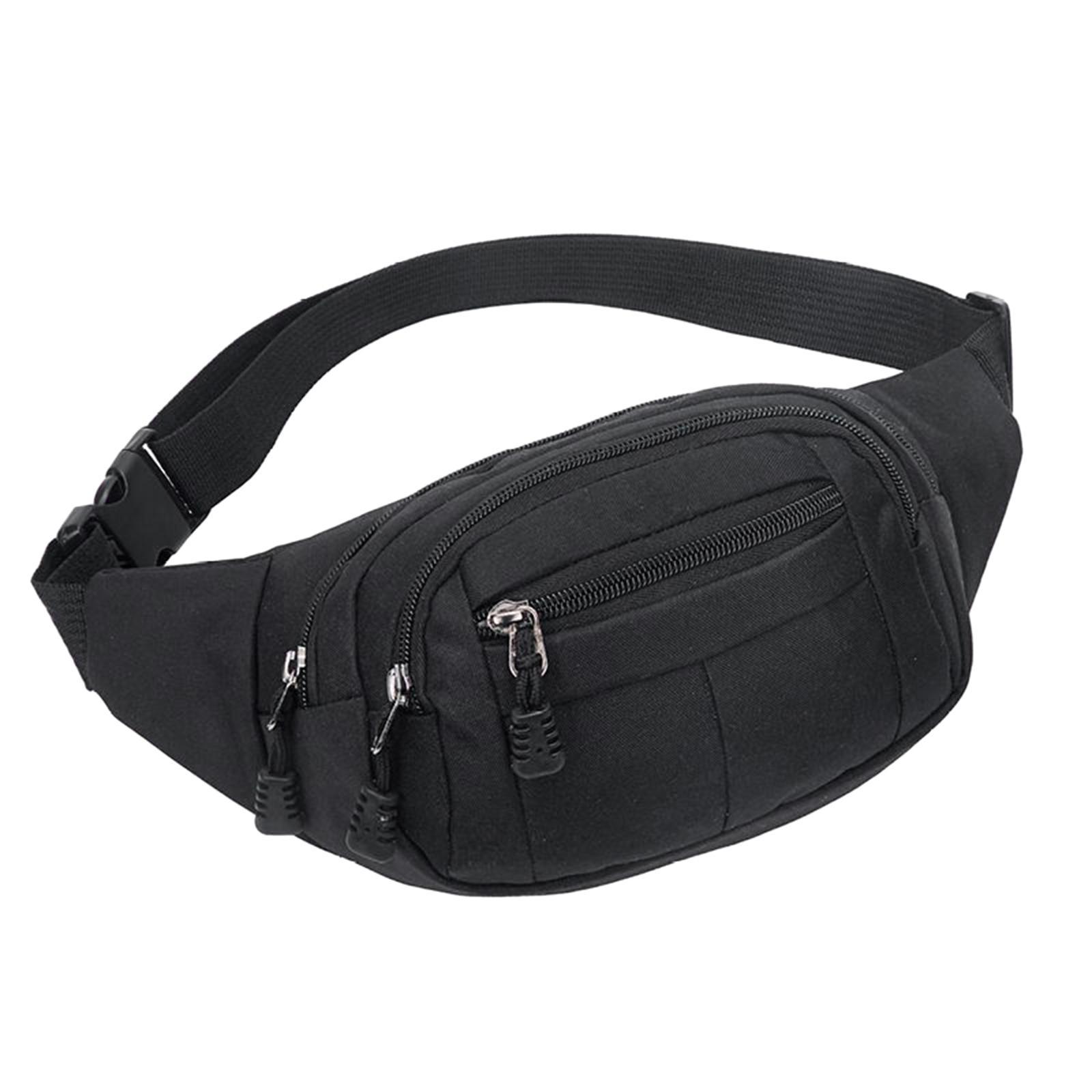Fanny Pack for Men Women Shoulder Bag Fashion Waist for Camping Black