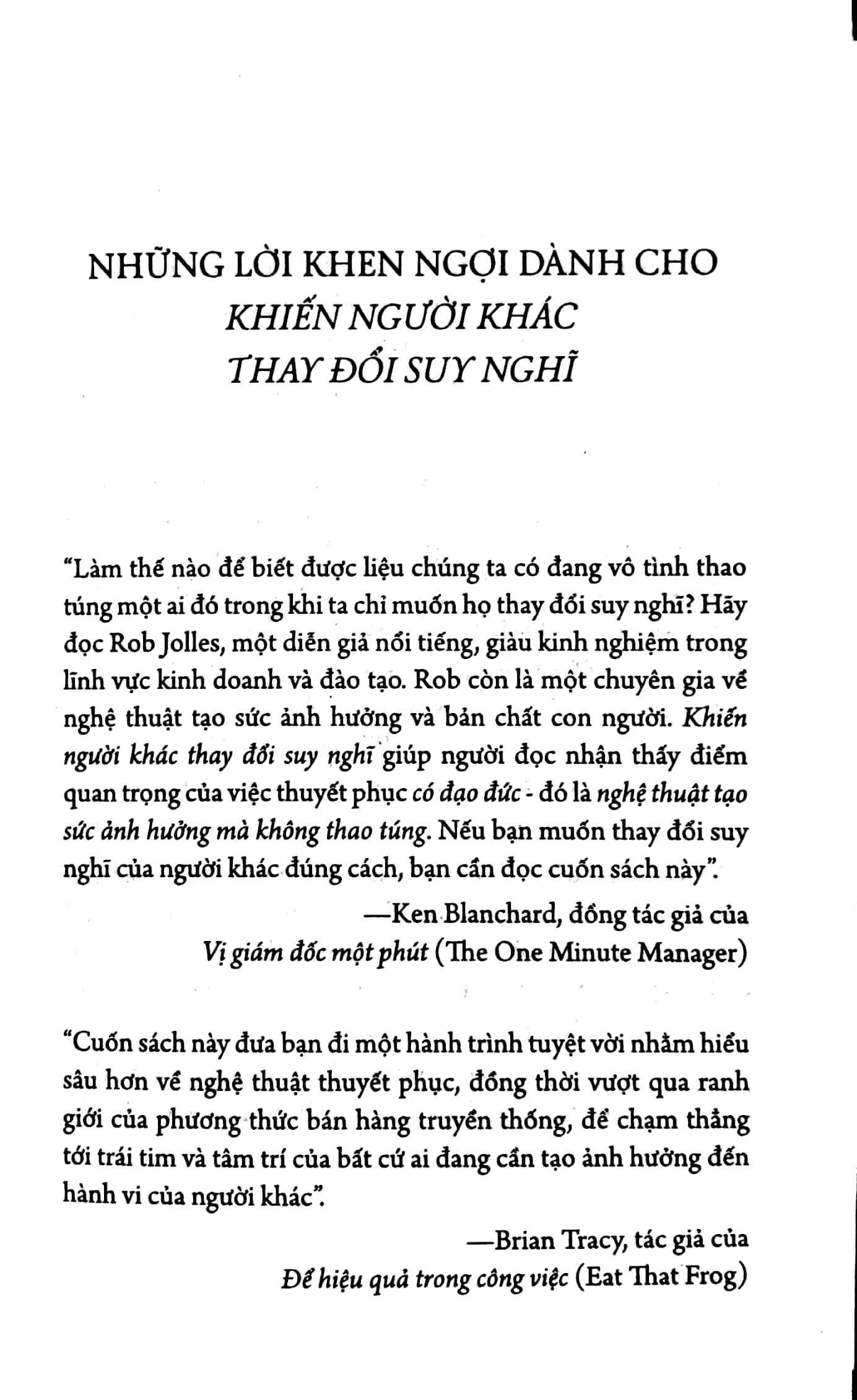 Khiến Người Khác Thay Đổi Suy Nghĩ - Nghệ Thuật Gây Ảnh Hưởng Mà Không Thao Túng