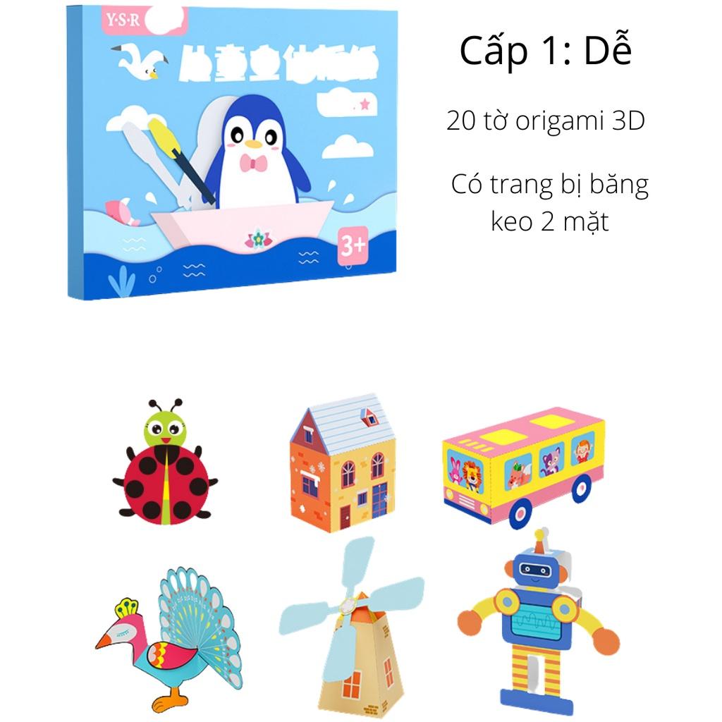 Đồ chơi giấy gấp, giấy xếp nghệ thuật origami 3D giúp bé vừa chơi vừa rèn luyện sự khéo léo và thỏa sức sáng tạo