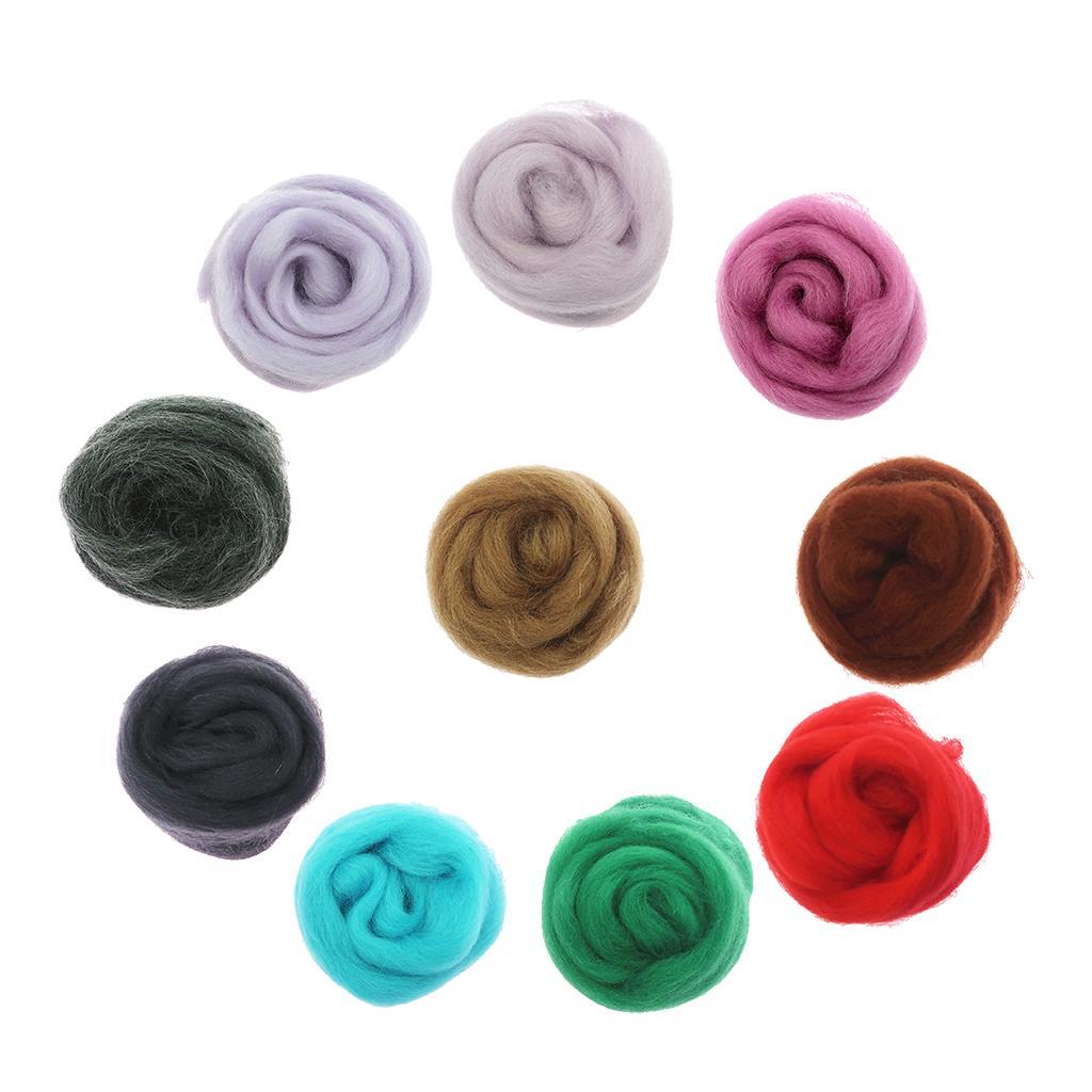 1 Piece 10g Soft Wool Roving Felting Wool for DIY Needle Felting Craft Materials