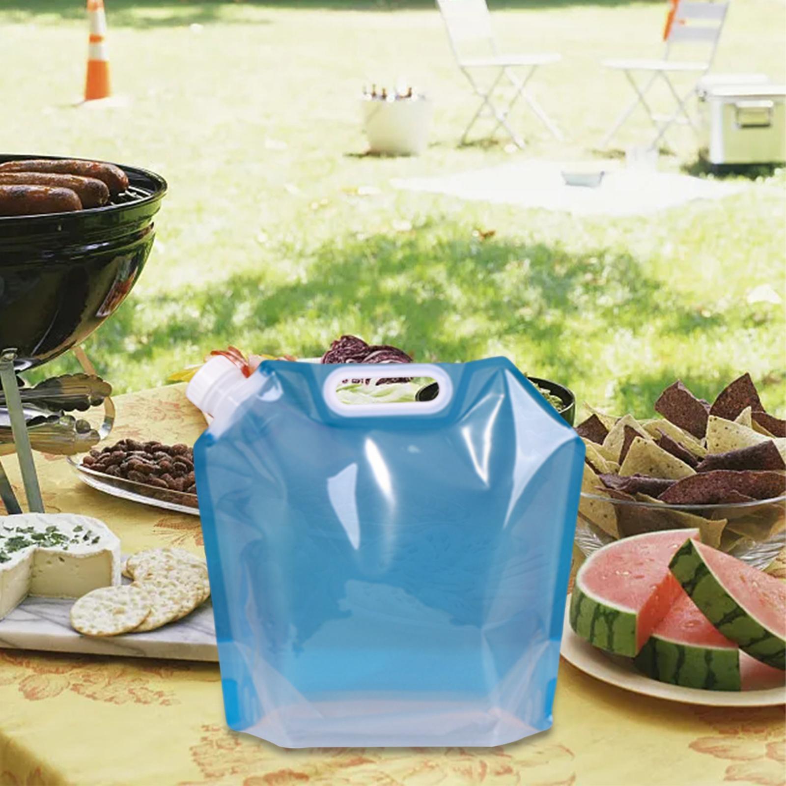 Foldable Water Tank Container Bag 5L Outdoor Drinking Tool Durable 32.5x30cm