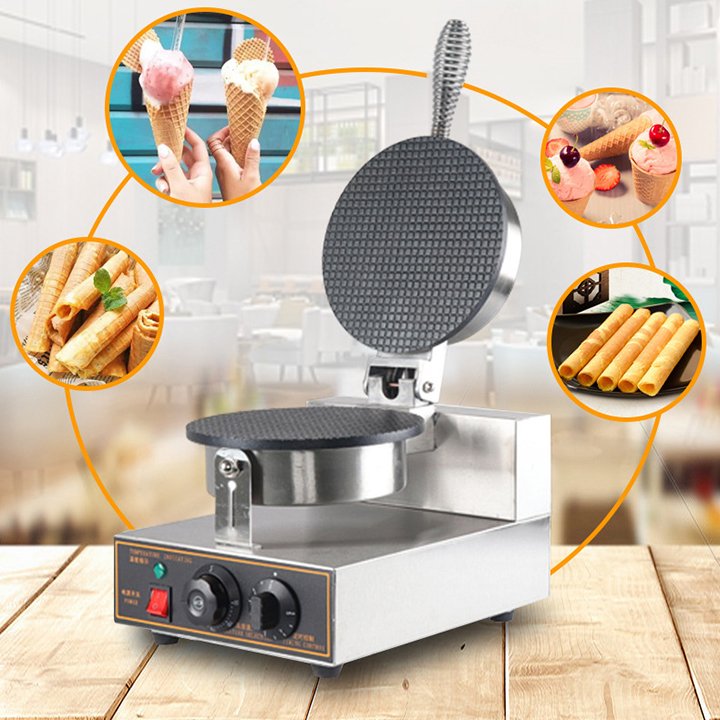 Máy nướng bánh ốc quế, bánh kẹp cuốn bằng điện công suất lớn