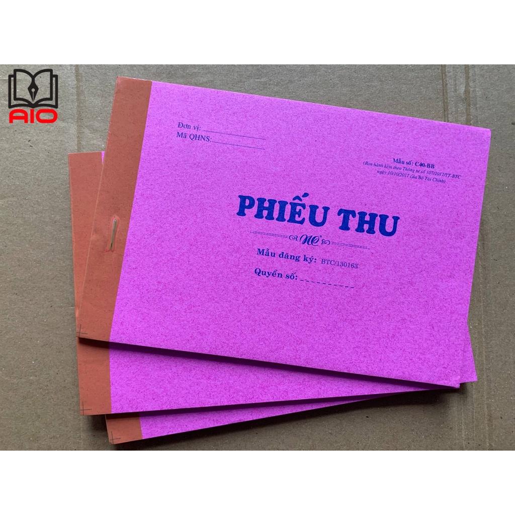 Phiếu thu 1 liên - 12.5x18.5 cm ( 40 tờ)