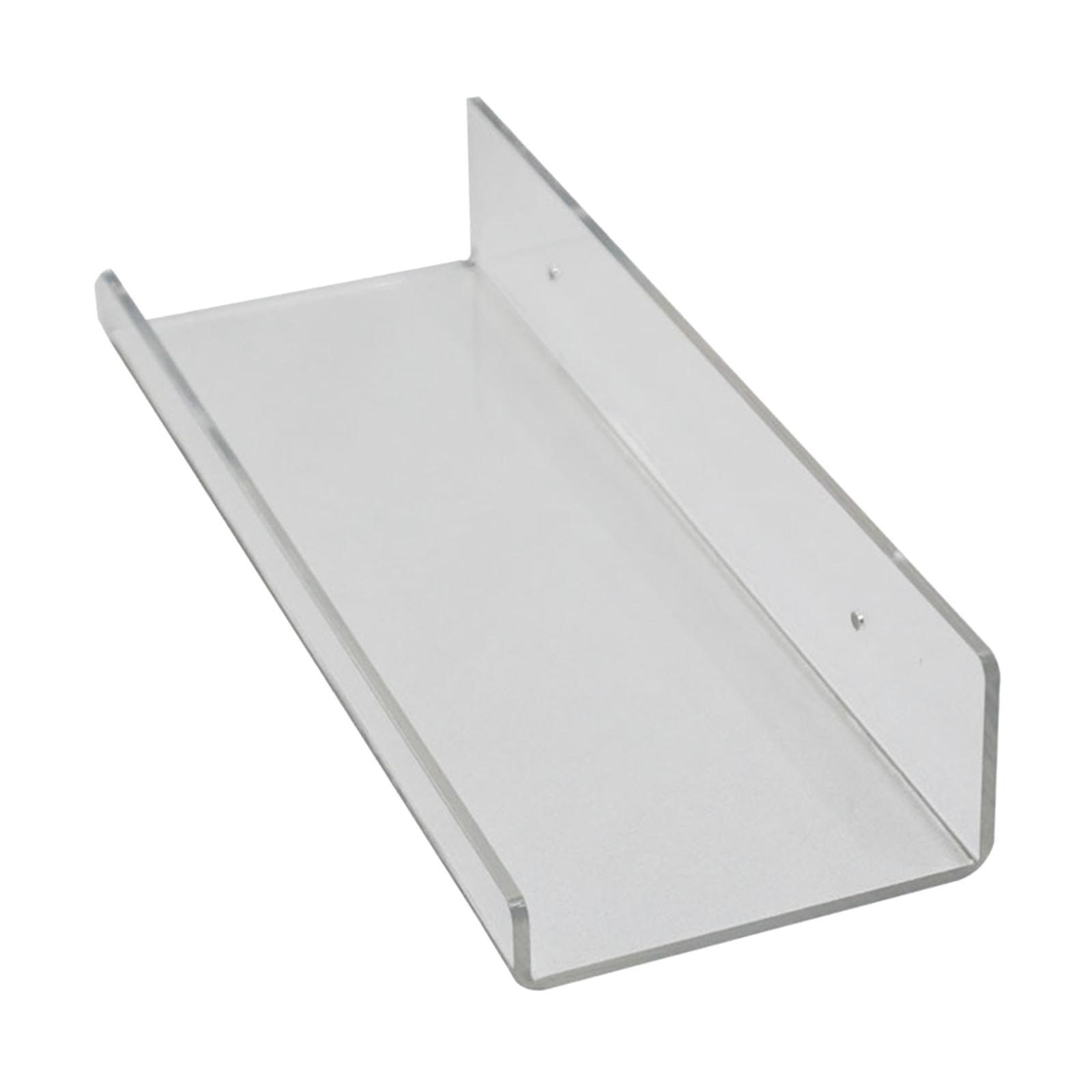 Acrylic Floating Wall Shelf Sturdy Clear for Hallway Kitchen Bathroom
