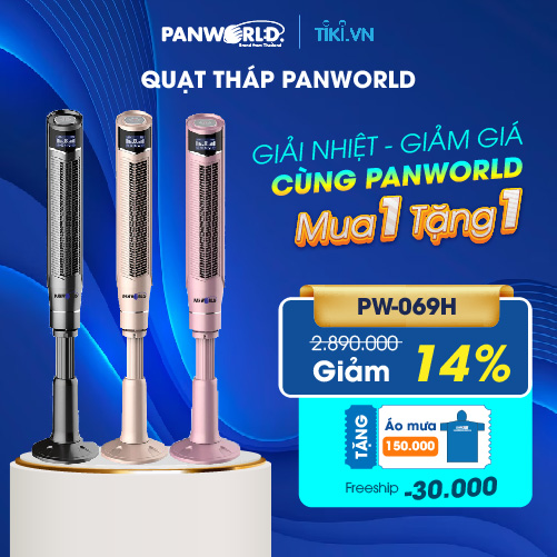Quạt tháp Panworld PW-069H cao cấp sang trọng Quạt thương hiệu Thái Lan - Hàng chính hãng