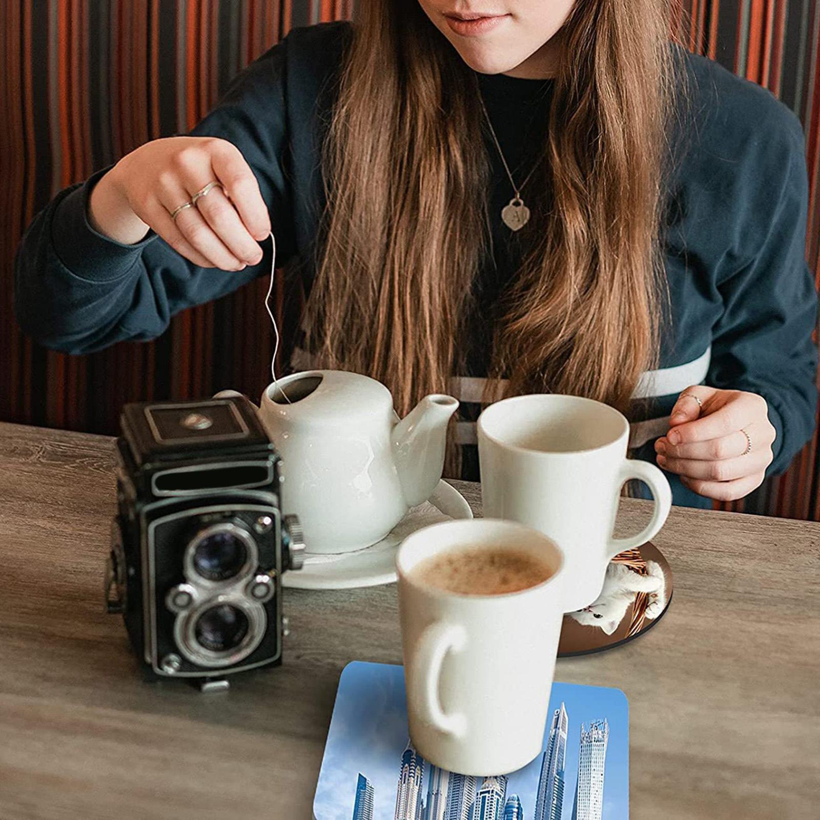 24x Blank Car Cup Coaster Sublimation Heat Transfer Printing Craft Cup