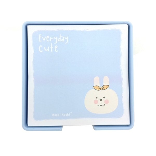 Giấy Note Moshi Kèm Khay Nhựa 416 - Everyday Cute - Hình Thỏ