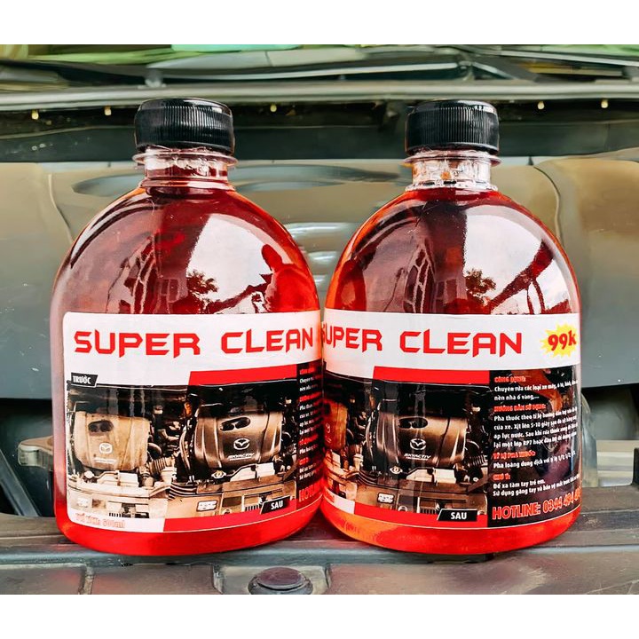 Dung dịch tẩy rửa đầu bò, lốc máy không chạm SUPER CLEAN PRO 500ML có vòi xịt - Tẩy đa năng siêu mạnh