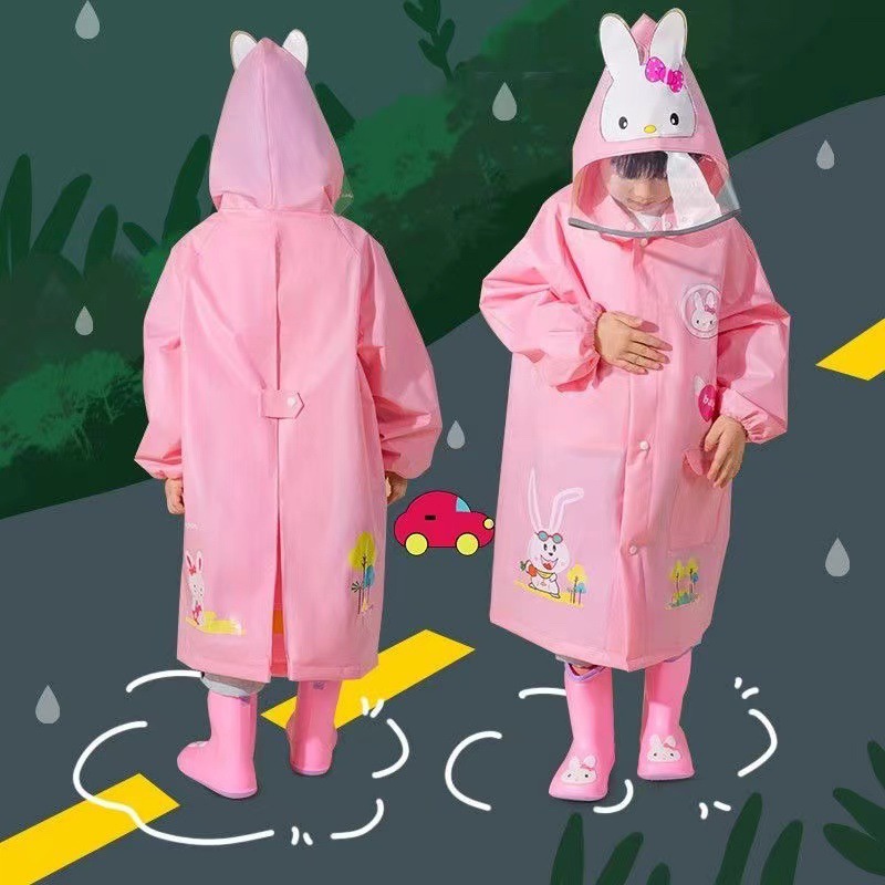 Áo Mưa Trẻ Em 3D Hoạt Hình Cực Dễ Thương Dành Cho Trẻ 4-7 Tuổi
