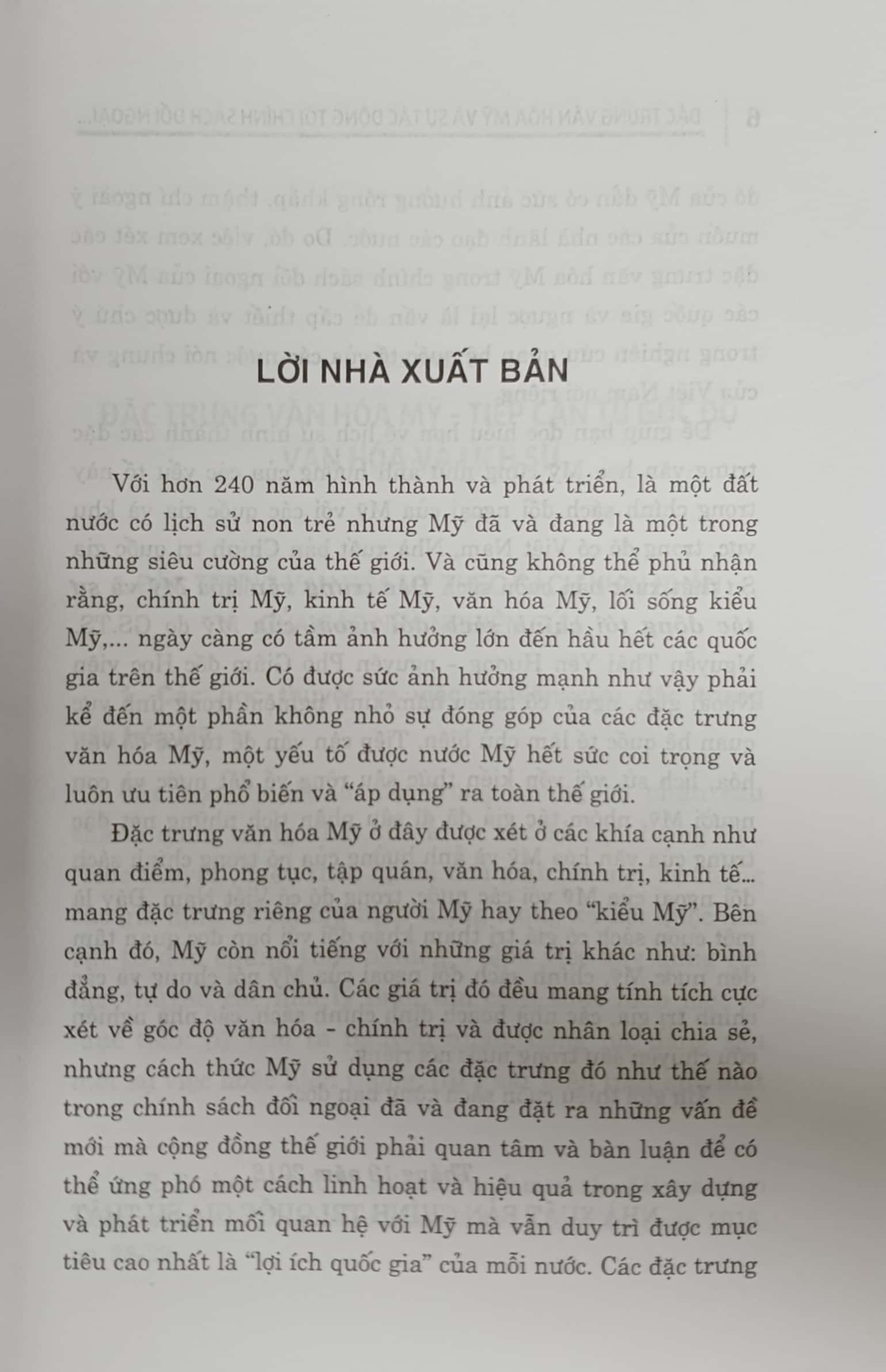 Đặc trưng văn hóa Mỹ và tác động tới chính sách đối ngoại của Mỹ