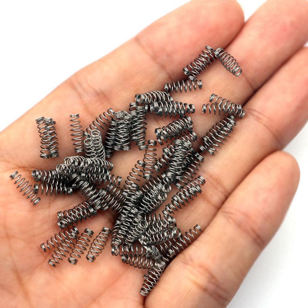 100pcs Barbed Fishing Hook Stainless Steel Spring Accessories S