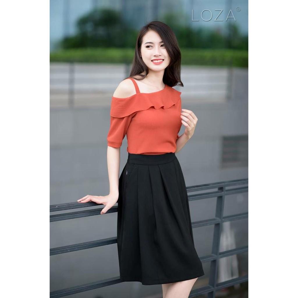 Áo thời trang trẻ tay rớt bèo cổ mới CAM ĐẤT