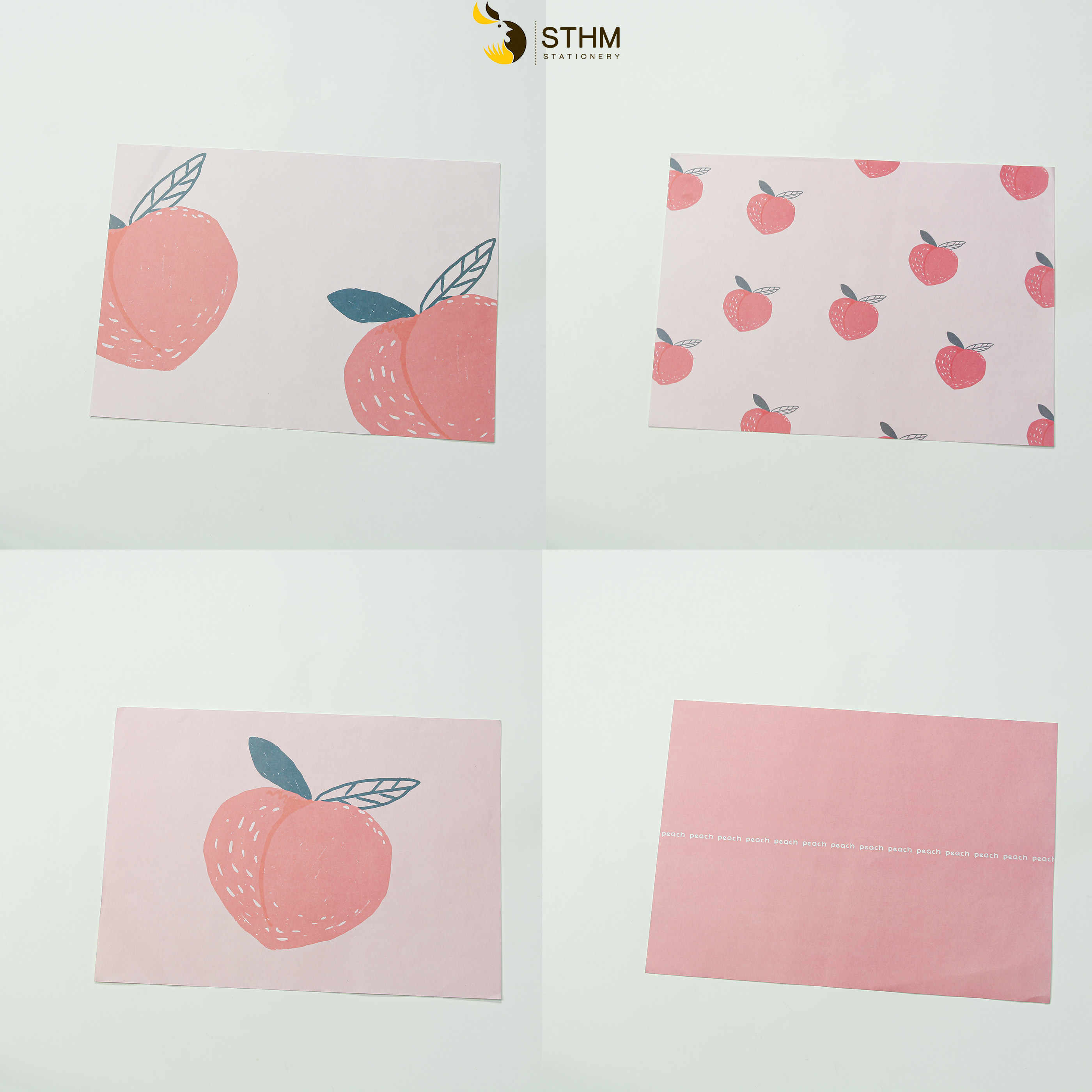 [STHM stationery] - Giấy bao tập A5 - Fruits - Tặng kèm 8 nhãn vở -  Giấy kraft trắng 100gsm - Giấy dai, chống thấm nhẹ