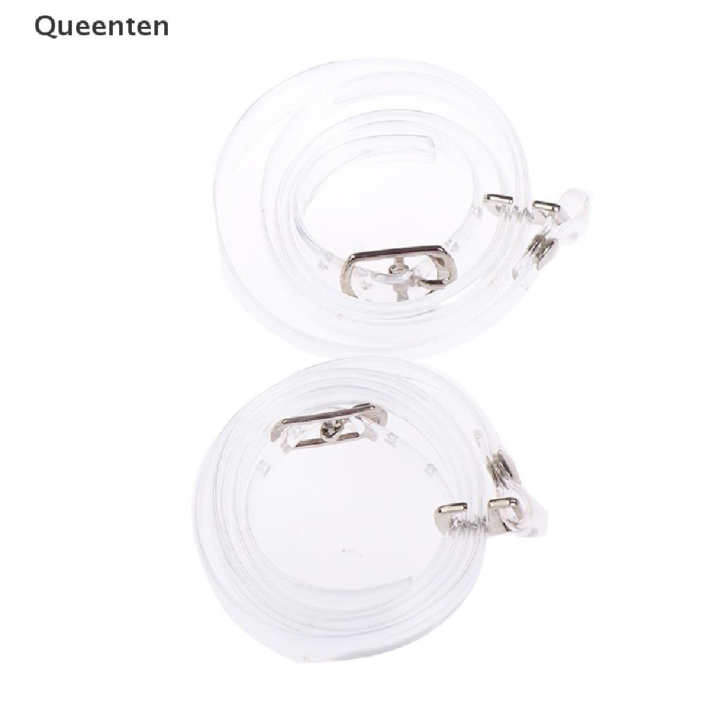 Queenten 1 Pair Shoe Accessories Invisible Elastic Silicone Transparent Shoelace Straps QT