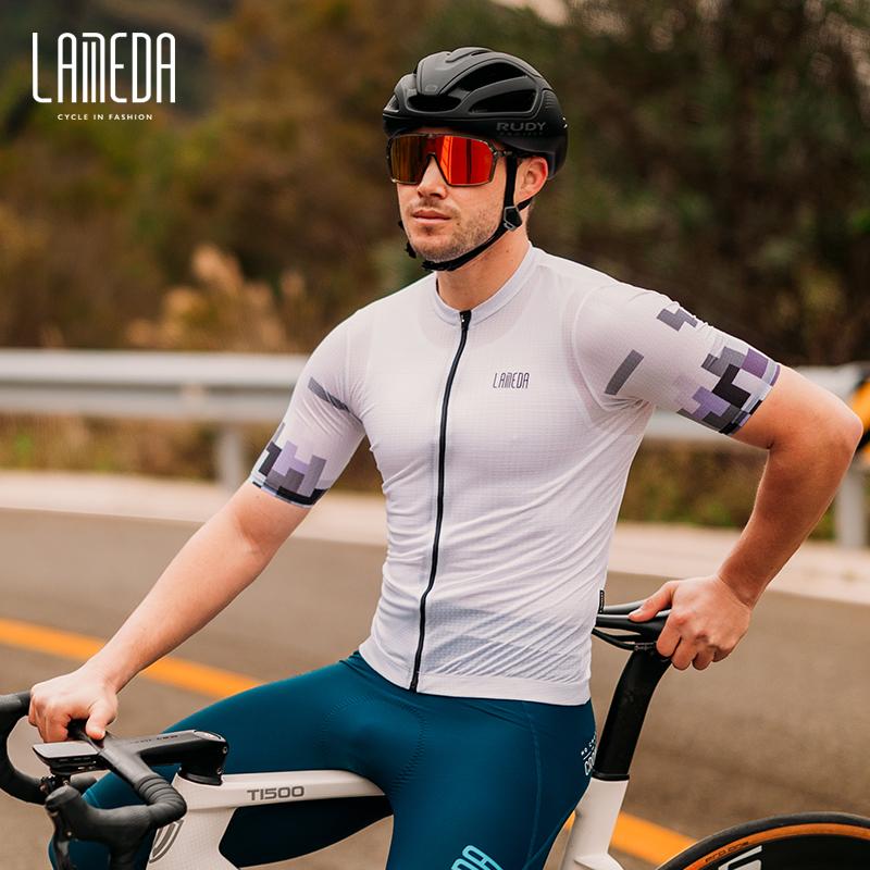 Lameda Mùa Hè Đi Xe Đạp Quần Áo Nhanh Khô Thoáng Khí Nam Xe Đạp Ngắn Tay Đường Xe Đạp Xe Đạp Áo Color: 1 Size: XL