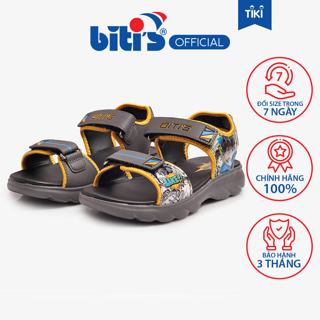 Sandal Biti's Si - PU Bé Trai DEB009600XAM (Xám)