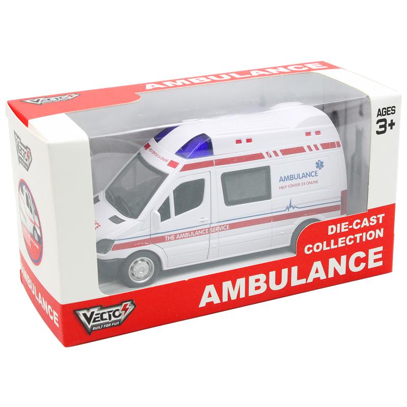 Đồ Chơi Mô Hình Xe Cấp Cứu Hỏa Có Đèn Và Âm Thanh - Vecto VT61K