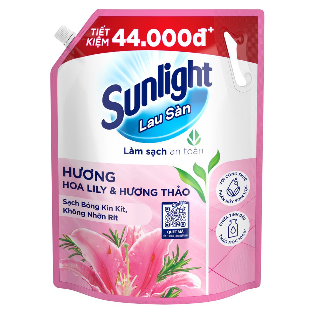 Nước Lau Sàn Sunlight Tinh Dầu Thảo Mộc Dạng Túi 3.4/3.6 kg