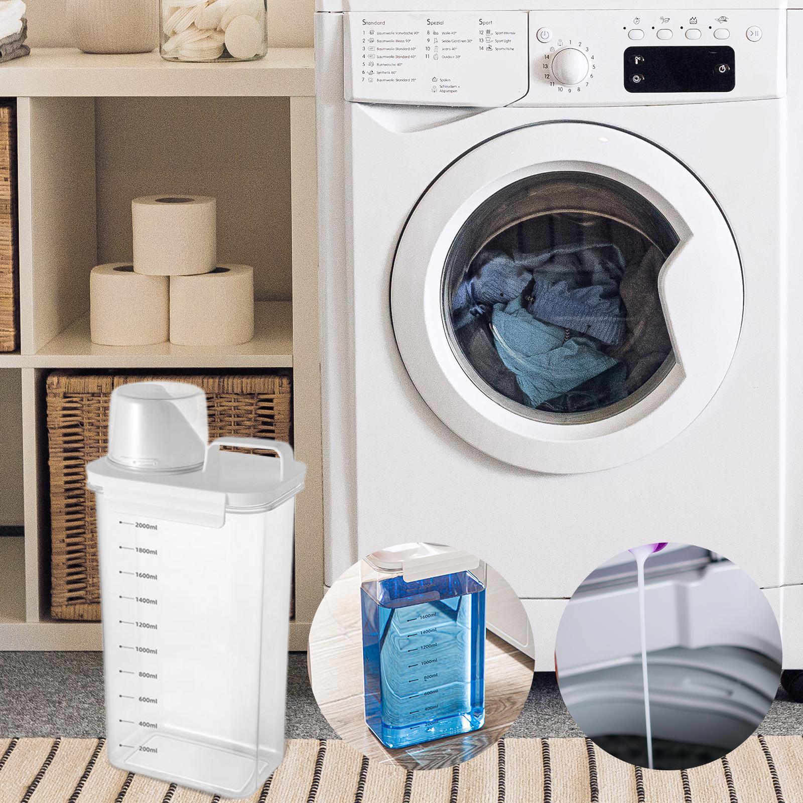 Laundry Powder Storage Tank Dry Food Airtight Container Clear Multiuse Fabric Softener Dispenser Laundry Liquid Dispenser for Toilet