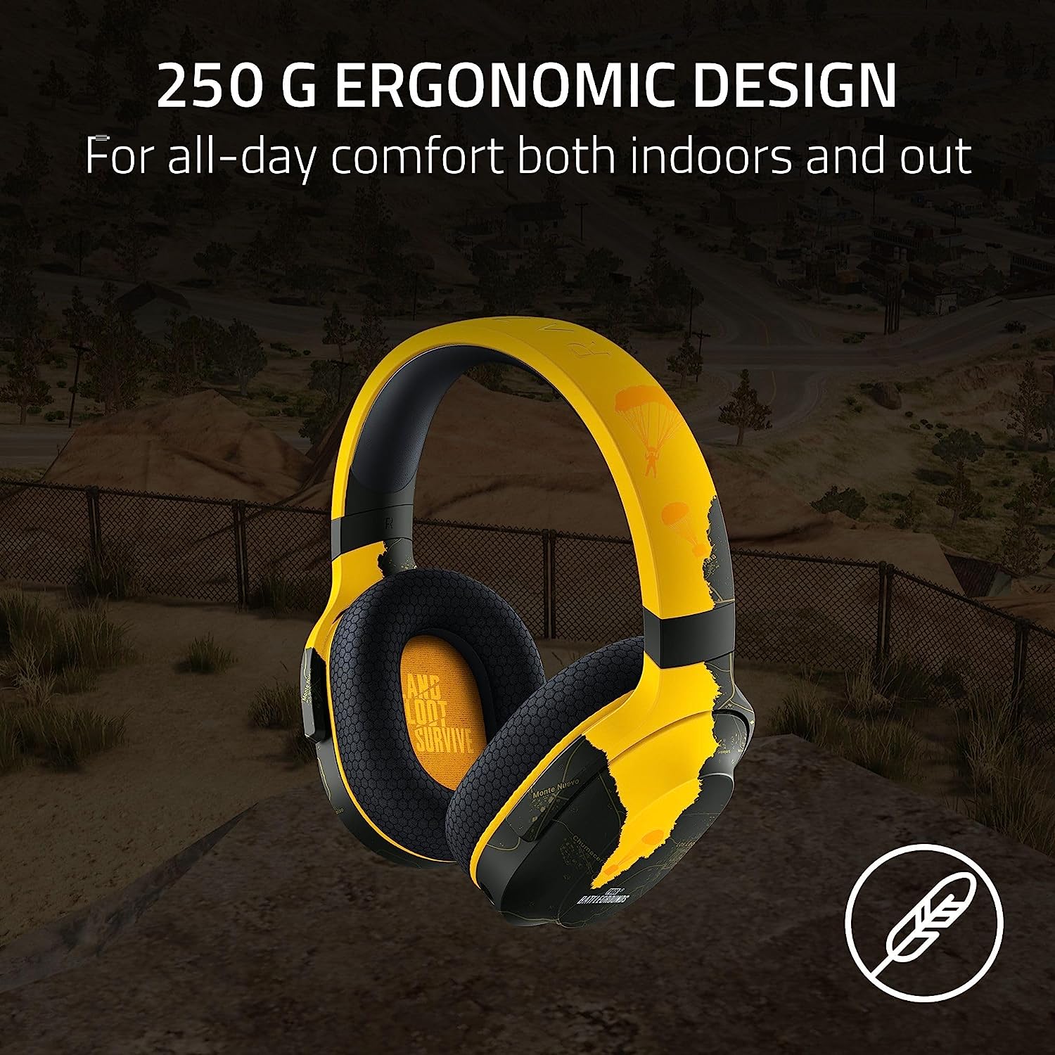 Tai nghe không dây chùm đầu Razer Barracuda X -Wireless Multi-Platform Gaming and Mobile Headset-PUBG: Battlegrounds Edition_Mới, hàng chính hãng