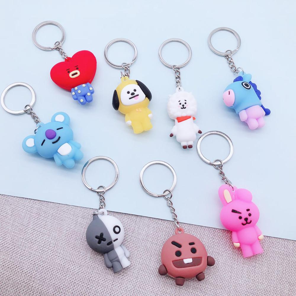 Móc Khóa Nhựa Hình Nhân Vật BTS BT21 - Cún RJ