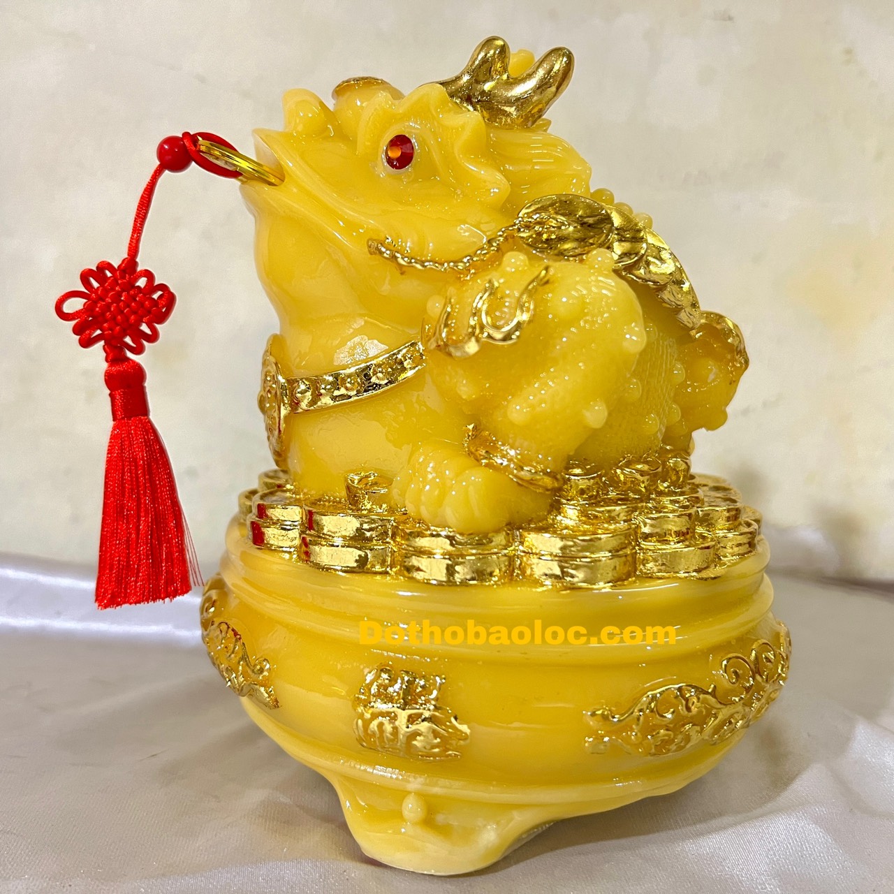 Cóc phong thủy, Thiềm Thừ để trên bàn thờ Thần Tài chiêu tài hút lộc cao 18cm