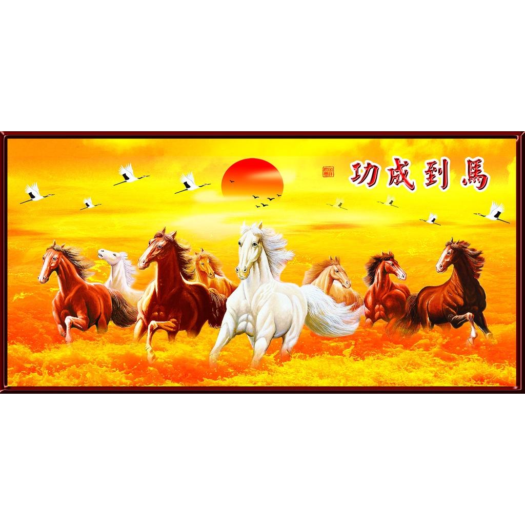 Tranh dán tường 3D Mã Đáo Thành Công - Tranh dán tường Bát Mã