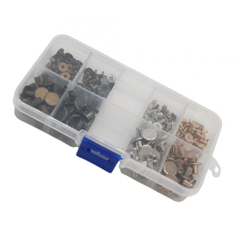 100Pcs Belt Screw Rivets Head Leather Craft Wallet Bag