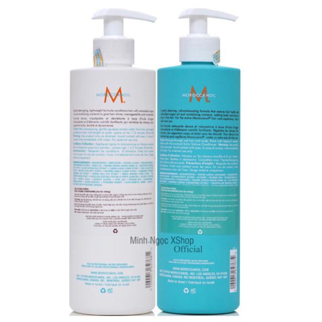 [+Gội xả gói Karseell 15ml] Bộ Dầu gội xả tăng phồng Moroccanoil Extra Volume chính hãƞg cho tóc thưa mảnh xẹp