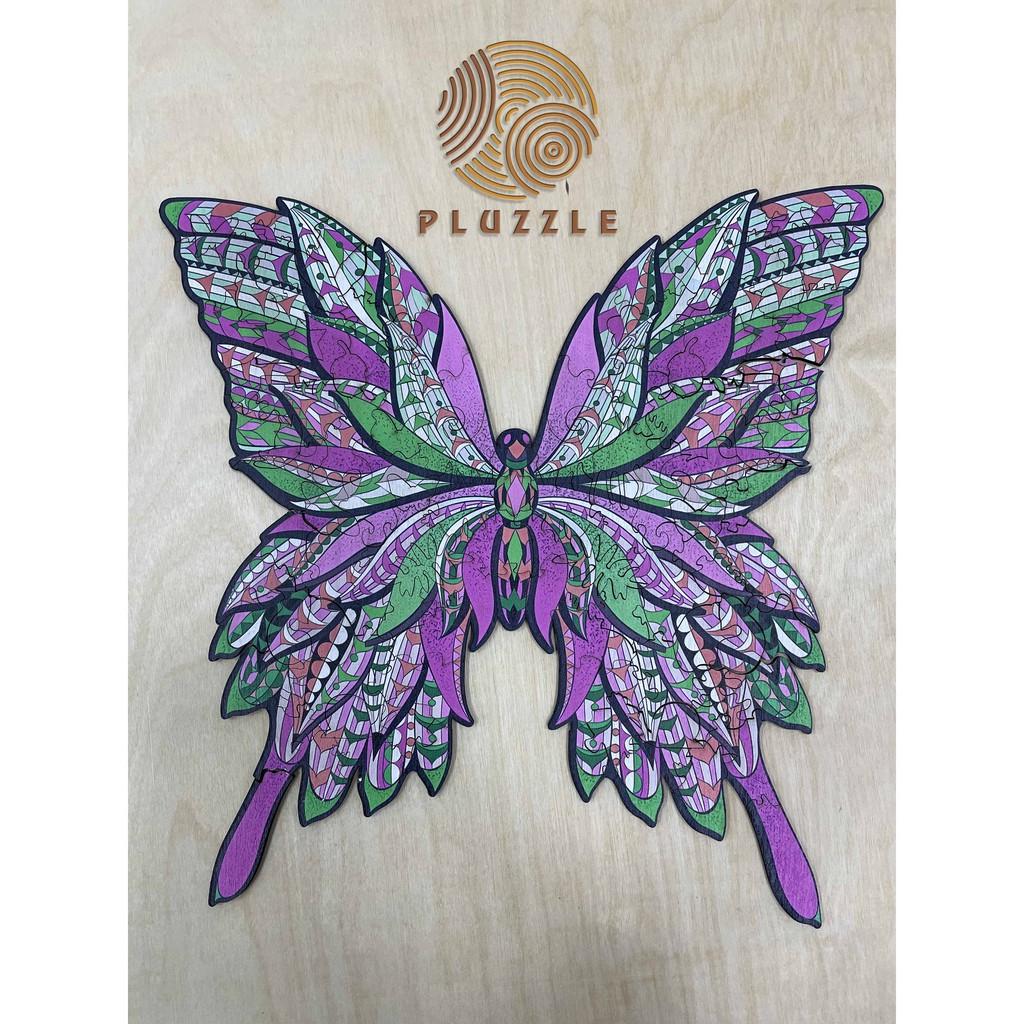 PLUZZLE Bộ xếp hình gỗ đồ chơi puzzle ghép hình con vật độc đáo - Con Bướm – PZ036