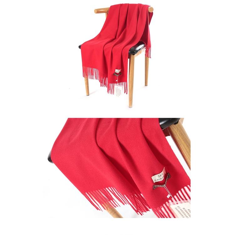 Khăn Quàng Cổ Nữ Jussy Fashion Chất Khăn Choàng Cổ Len Cashmere Dày Mịn Nhiều Màu Kích Thước 180x80cm