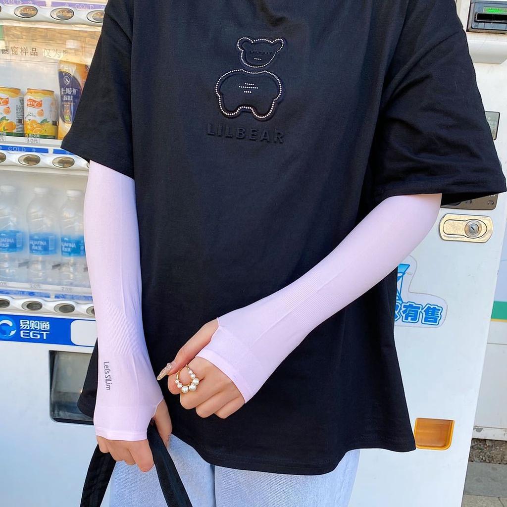 Găng Tay Chống Nắng Xỏ Ngón Let's Slim Aqua-X Nhập Khẩu Hàn Quốc H212