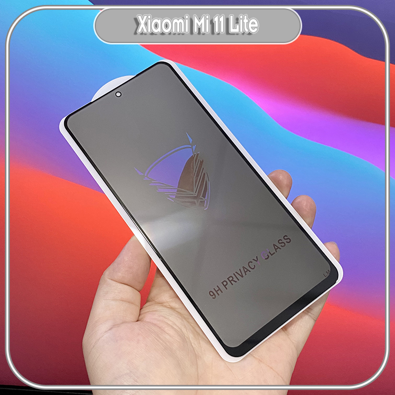 Kính cường lực cho Xiaomi Mi 11 Lite NE 4G 5G chống nhìn trộm full viền đen