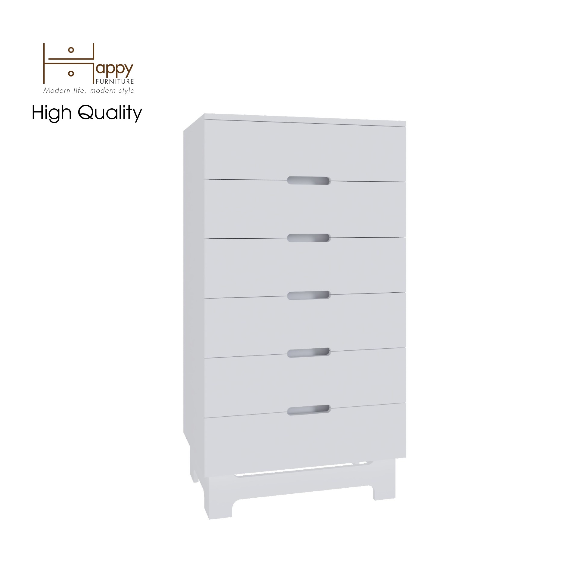 [Happy Home Furniture] MOLLY, Tủ lưu trữ 6 ngăn kéo, 64cm x 45cm x 120cm ( DxRxC), THK_105