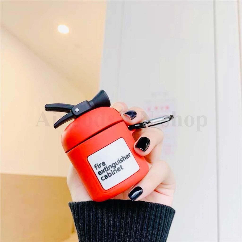 Bao Case Ốp dành cho Airpods 1/2 bình chữa cháy siêu cool silicon cao cấp