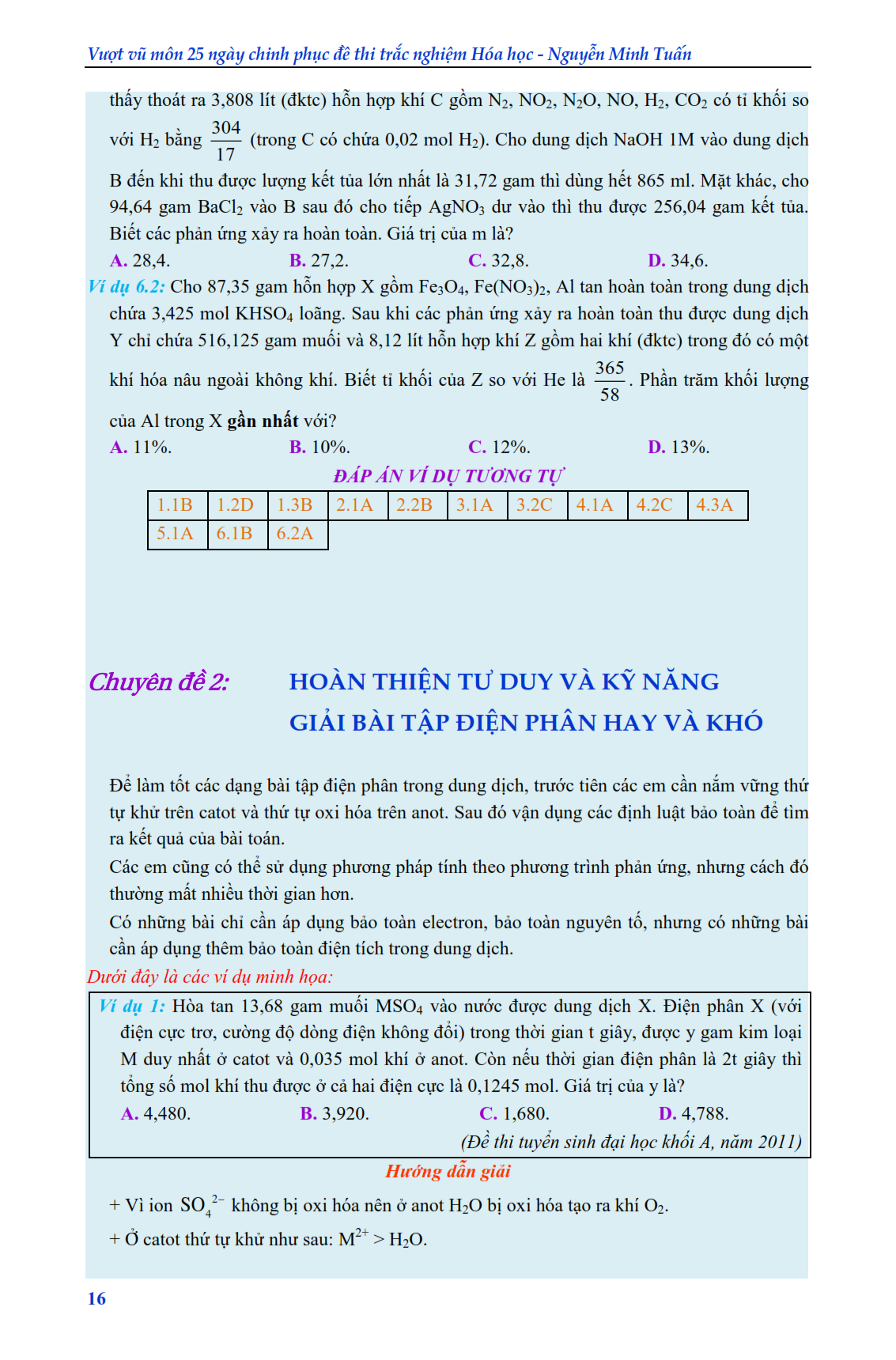 VƯỢT VŨ MÔN 25 NGÀY CHINH PHỤC ĐỀ THI TRẮC NGHIỆM HÓA HỌC_KV