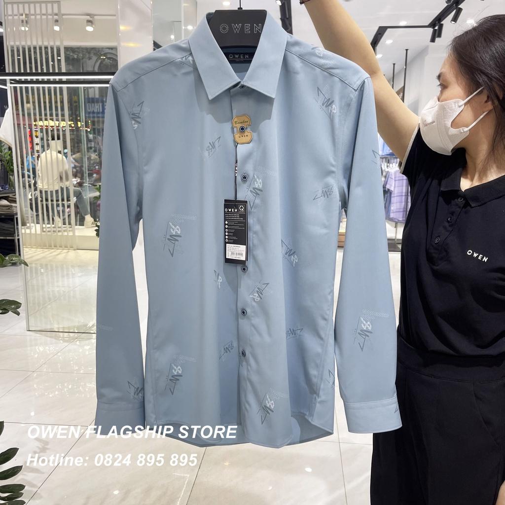Áo Sơ mi Owen nam dài tay dáng Slimfit sợi Tre mềm mịn mát Mã AS220926D