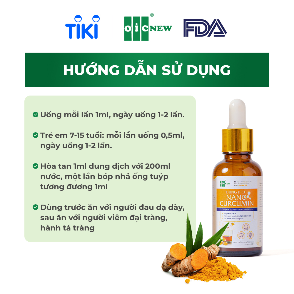 Combo Chăm Sóc Làm Đẹp Từ Bên Trong Dung Dịch Nano Curcumin OIC New Và Viên Uống Nano Omega3