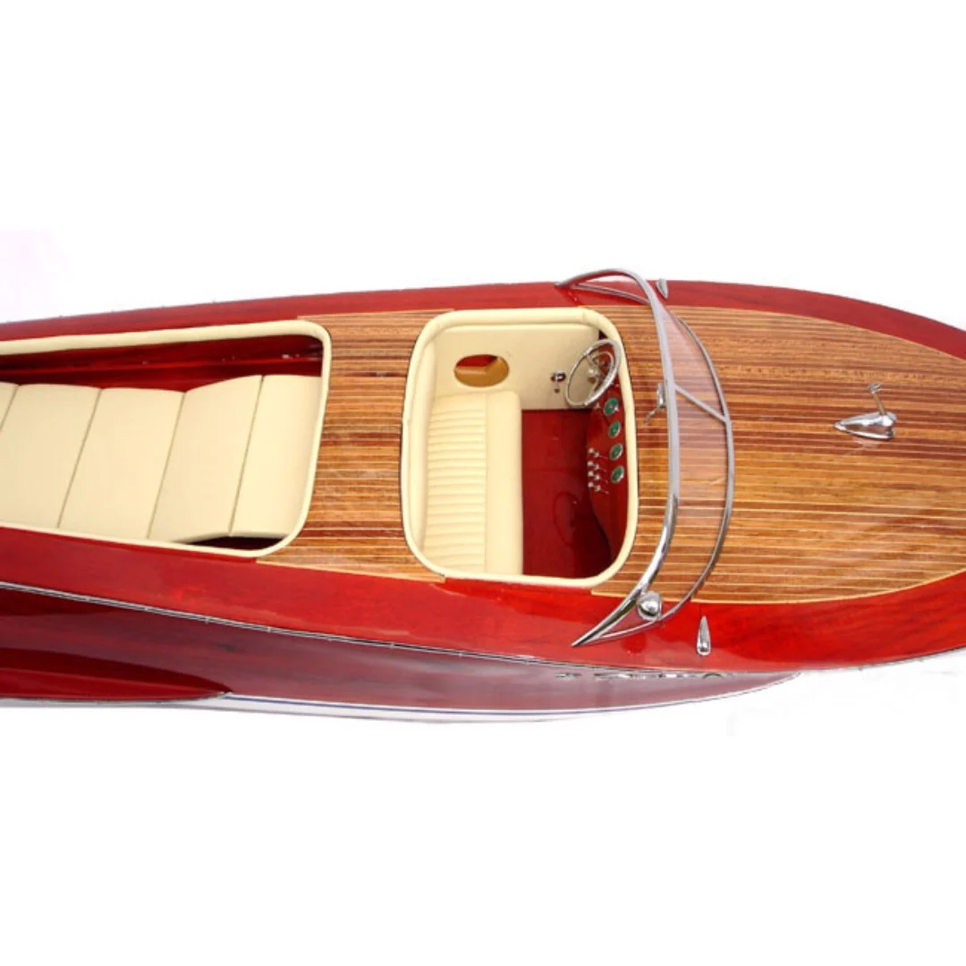 Mô hình cano RIVA FLORIDA cao cấp, mô hình thuyền gỗ tự nhiên sang trọng lắp ráp sẵn 1st FURNITURE