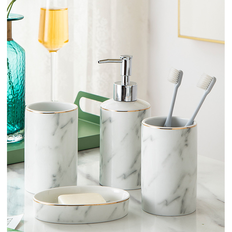 Set nhà tắm cao cấp Marble White