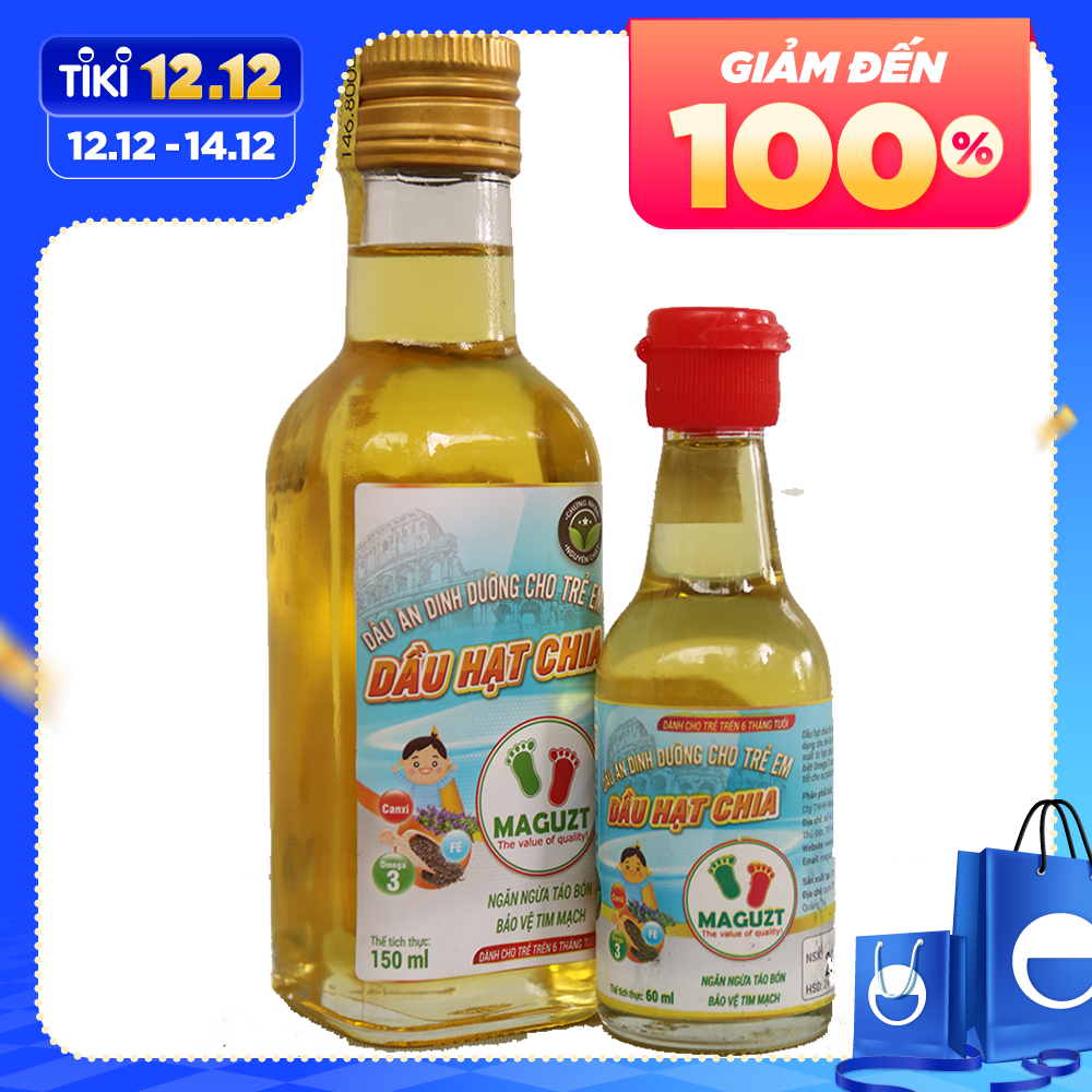 Dầu Hạt Chia cho bé ăn dặm Maguzt Nguyên Chất