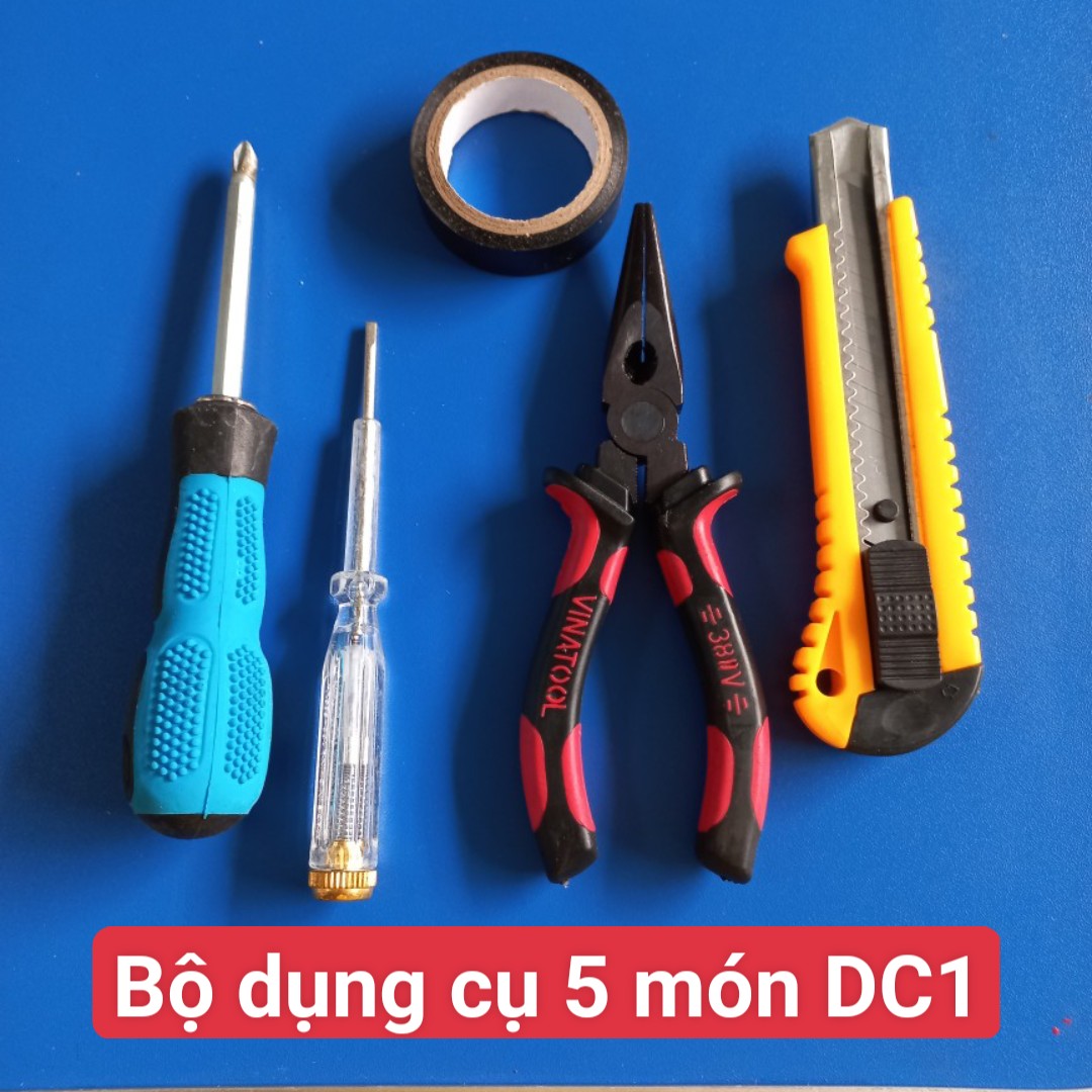 BỘ DỤNG CỤ SỬA ĐIỆN GIA ĐÌNH CƠ BẢN 5 MÓN GIÁ RẺ DC1