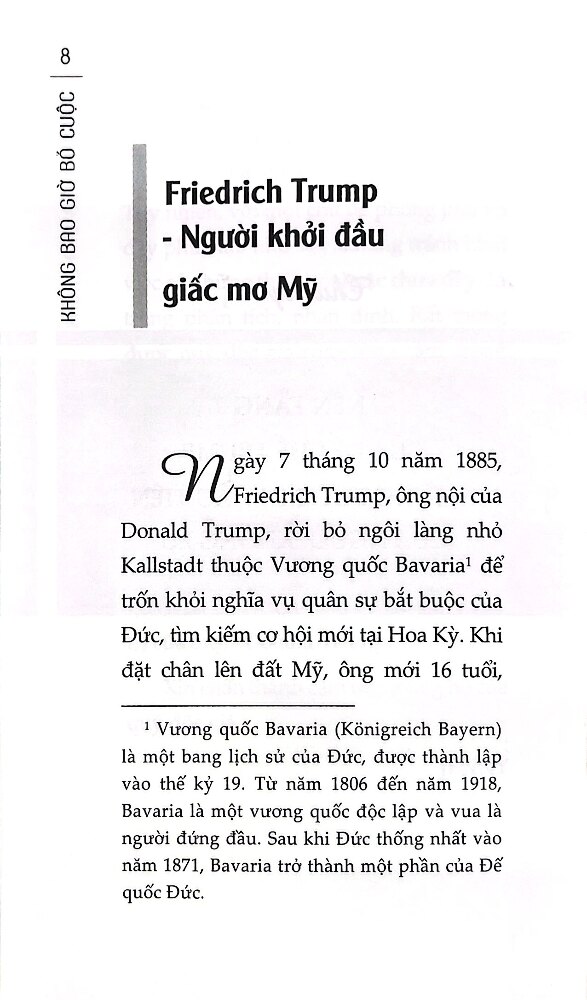 Donald Trump - Không Bao Giờ Bỏ Cuộc (Vị Tổng Thống Gây Tranh Cãi Lịch Sử Hoa Kỳ) - SB