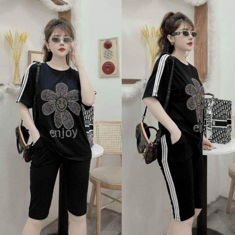 SÉT BỘ THỂ THAO FORM RỘNG CƯỜM ĐÁ HOA