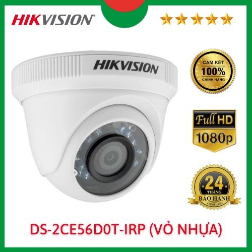 Camera Hikvision DS-2CE56D0T-IRP, Camera quan sát Analog trong nhà HD-TVI 2 MP vỏ nhựa, bán cầu (Dome). Hàng chính hãng