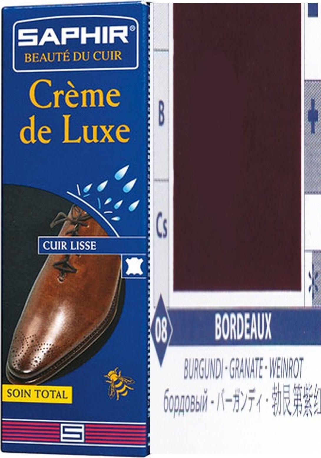 Kem chăm sóc da giày Saphir Creme de luxe 75ml dạng tuýp có đầu mút