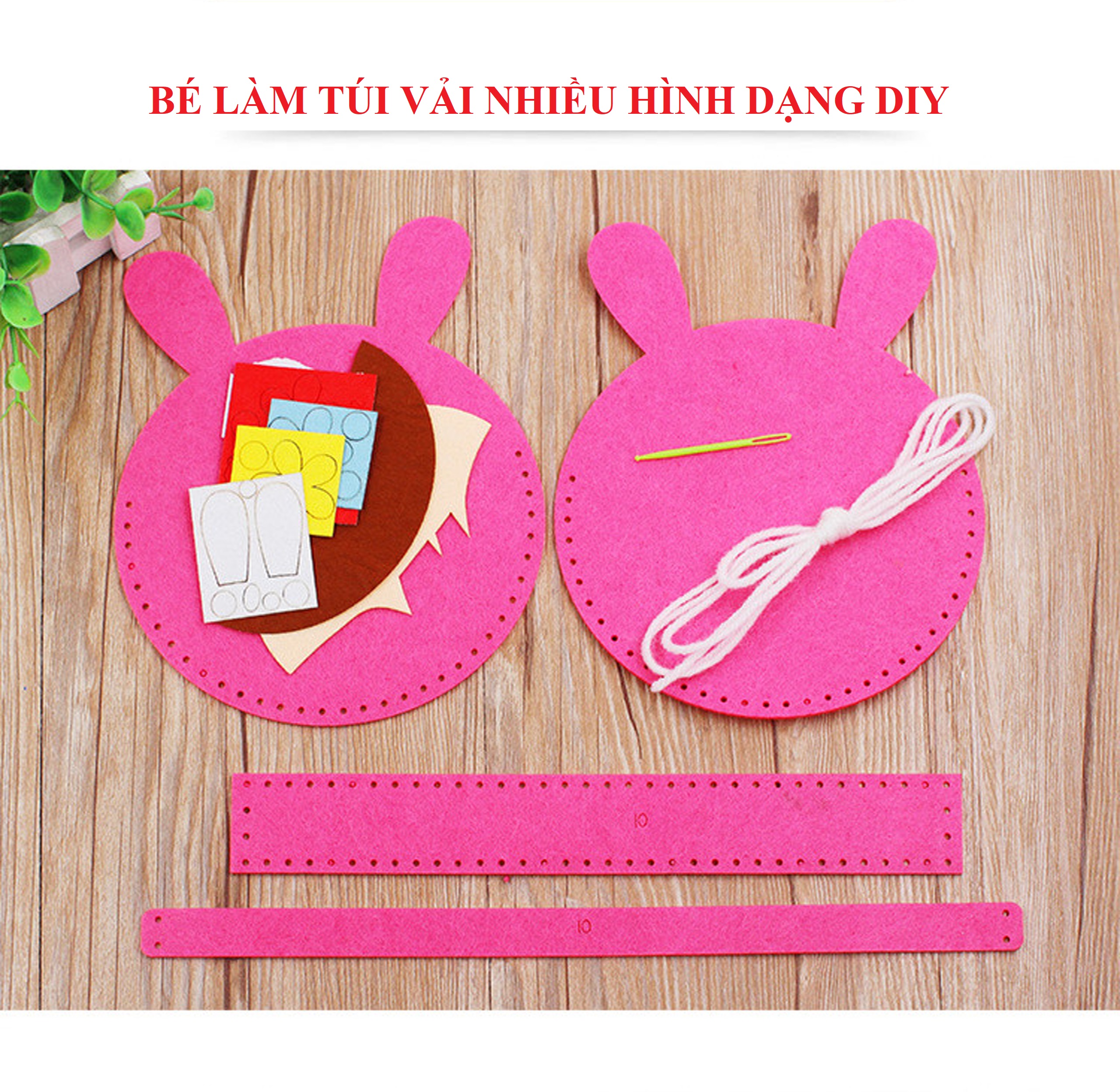 TÚI SÁCH NHIỀU MẪU THỦ CÔNG TỰ LÀM HDY DIY CHẤT LIỆU VẢI DẠ KIM NHỰA  CHO BÉ TRAI VÀ BÉ GÁI MY MICKEY SHOP